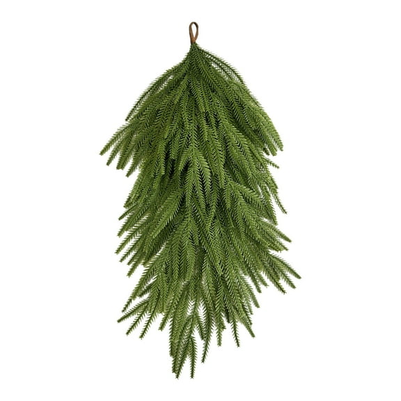 Simulation Needle Wall Hanging Border Christmas Decoration Norfolk Branches 252In