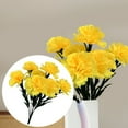 thumbnail image 1 of Simulation Of 7 Carnation Bouquets Yellow Fake Flowers, 1X Simulation 7 Carnation Bouquets Fake Flowers Small(Cloth, One Size), 1 of 8