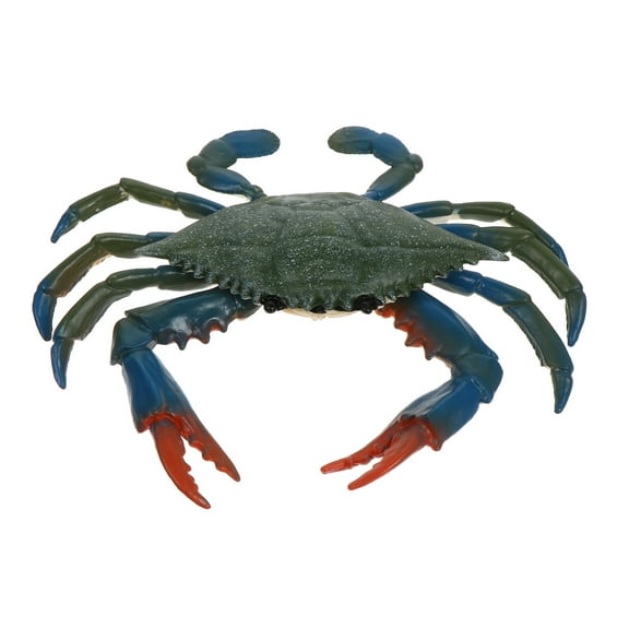 Homoyoyo Green PVC Crab Model Realistic Aquarium Decor for Home and Desktop 1Pc
