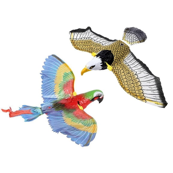 Simulation Parrot Eagle Pet Toys,Interactive Cat Electric Hanging Flying Bird with Sound Cats Dogs Accessories