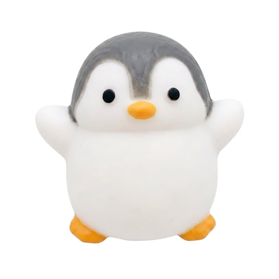 Simulation Penguin Squishy for Adults Soft Rubber Sensory Gadget Black Pink and Blue Animal Shape Office Desk Accessory Slow Rising Pressure Relief Tool 1 Pack