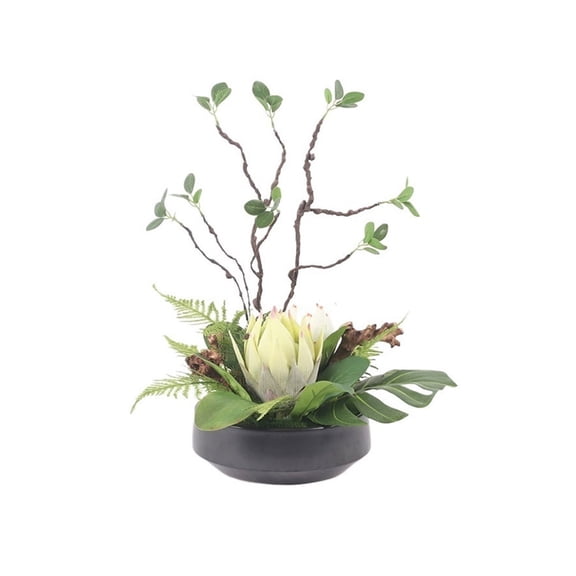 Simulation Plant Bonsai Ornaments Ceramic Simulation Flower Art Home Restaurant Negotiation Table Centerpieces