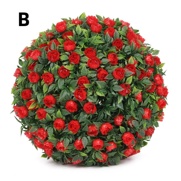 Simulation Plant Flower Hanging Topiary Ball 7.8 Inch for Ceiling Decor