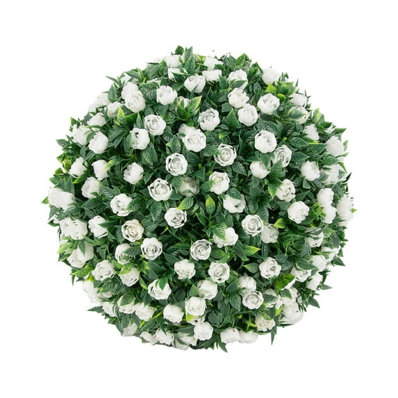 Simulation Plant Flower Hanging Topiary Ball 7.8inch DIY Landscaping Multipurpose PE Material Decoration for Balcony, Wedding and Home Decor Style C