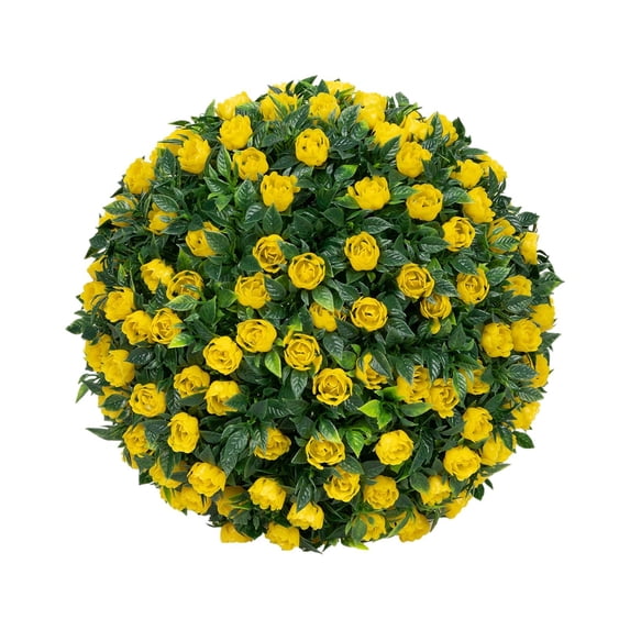 Simulation Plant Flower Hanging Topiary Ball 7.8inch DIY Landscaping Multipurpose PE Material Decoration for Balcony, Wedding and Home Decor Style F
