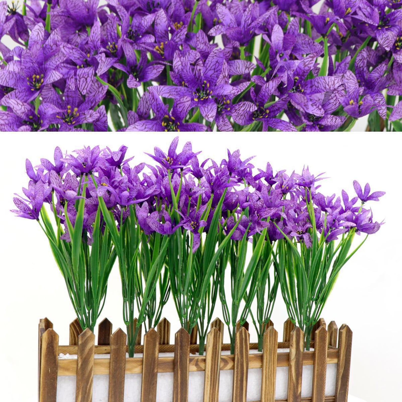 Simulation Plant UV Resistant No Fading Low Maintenance 5 Forked Spring ...