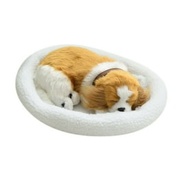 Real Look Toy Sleeping Plush Breathing Dog Furry with Mat Stuffed Animal Doll Decor Walmart