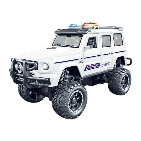 Simulation Police Car Toy with Lights & Sound – 1:10 Off-Road Guard Car Model with Openable Doors, Suspension System, Durable Vehicle Gift for Kids Boys