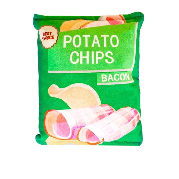 Simulation Potato Chip Bag Plush Pet Toy – Crinkle Paper & Squeaker,Interactive Sound Food Toy for Dogs & Cats,Fun Play & Photo Props