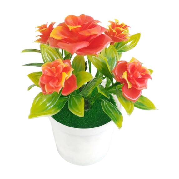 Simulation Potted Plants, Ongmies Potted Lifelike Artificial Flowers – Plastic Simulation Flowers for Home, Garden, Wedding Bouquets, Diy Wreaths & Table Arrangements, 1*Simulation Potted Plant