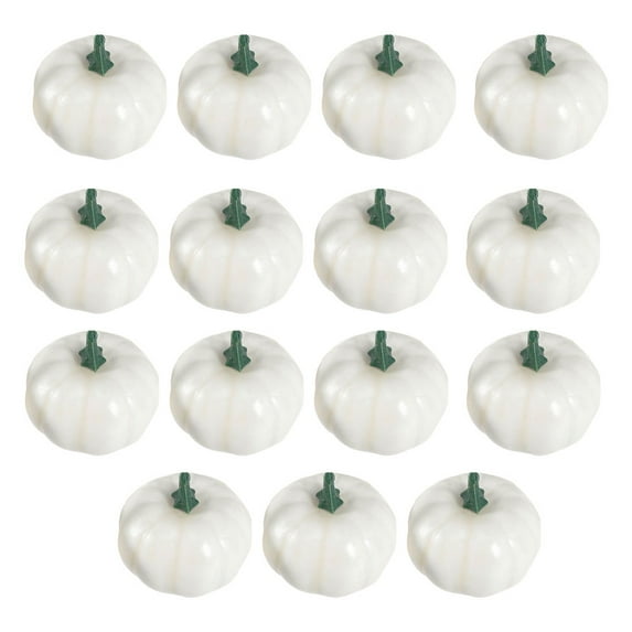 TABLZONE 15-Pack White Foam Pumpkin Decorations for Fall Crafts, , Thanksgiving, and Activities