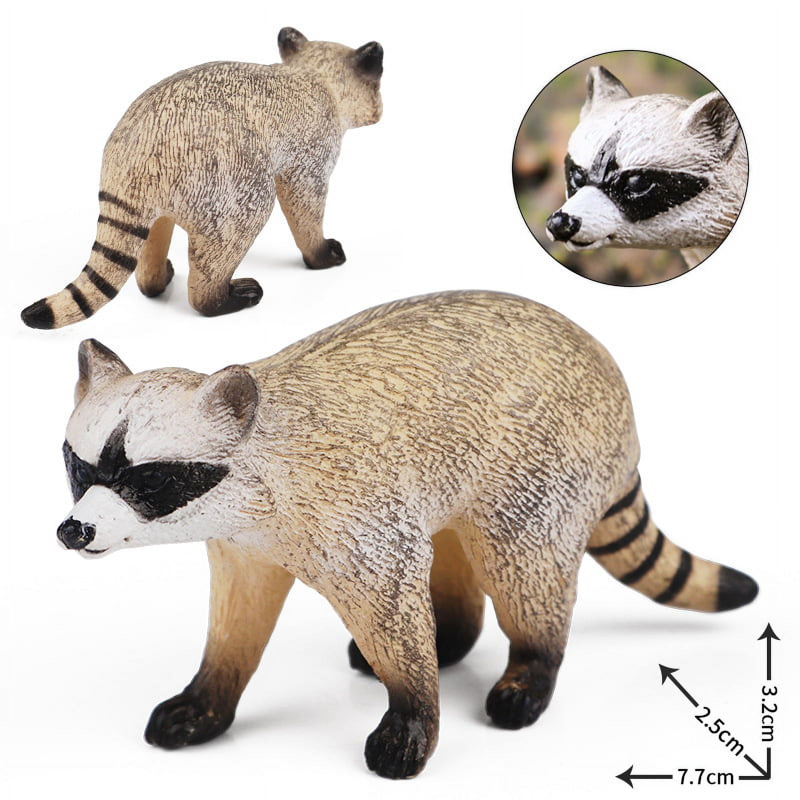 Simulation Raccoon Toy Figure Realistic Raccoon Model Simulation Wild Animal Educational Model