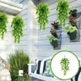 thumbnail image 1 of Simulation Rattan Artificial Hanging Plants, 2Pcs Fake Ivy Vines with Flowers for Indoor Outdoor Hanging Basket Decor, Wall Hanging Greenery for Home Garden, 1 of 6