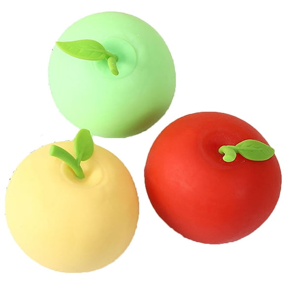 Simulation Red Apple Squishy Fidget Toys for Adults Soft Fabric Wrapped Sensory Gadget Realistic Fruit Style Office Desk Accessory Pressure Relief Tool Random Style 1 Pack
