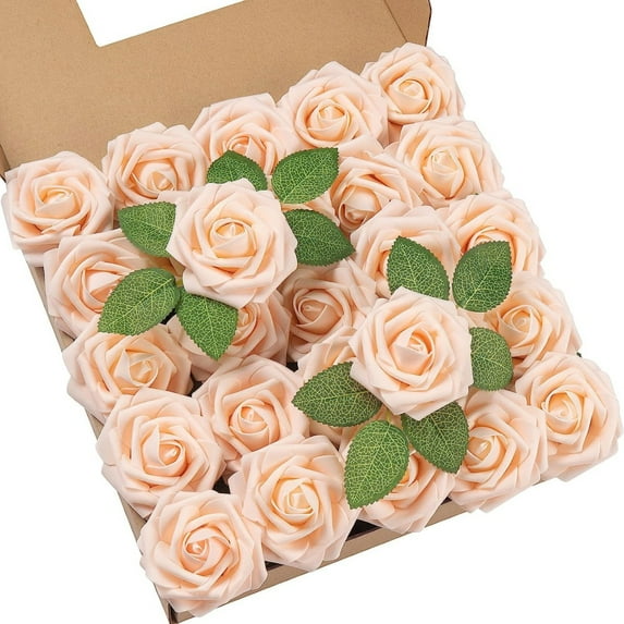 Simulation Rose Flowers Bouquet Decor Fake Bouquet Adornment Home Flower Decor Wedding Supplies 25pcs