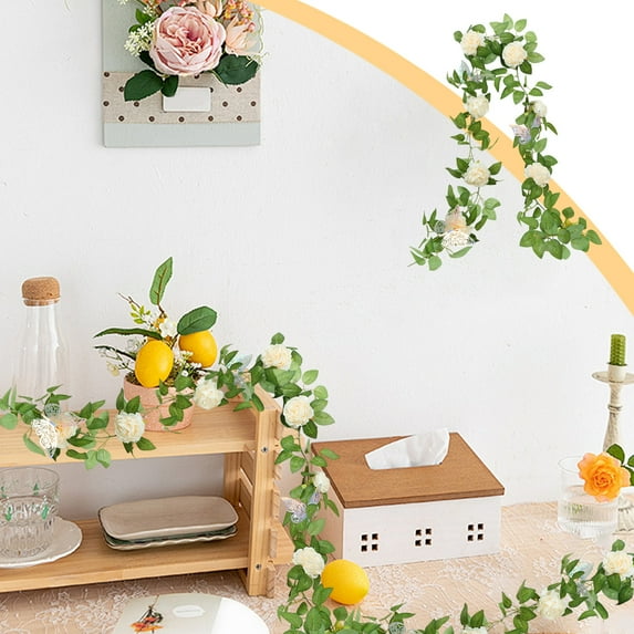 Simulation Rose Rattan Garland, Multicolor Artificial Flower Vine, 200cm Fake Flowers Decor, for Home Wedding Dining Room Arrangement