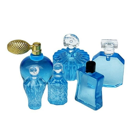 Simulation Scent Bottle Ornaments - Pink & Blue Plastic Design for Home or Office