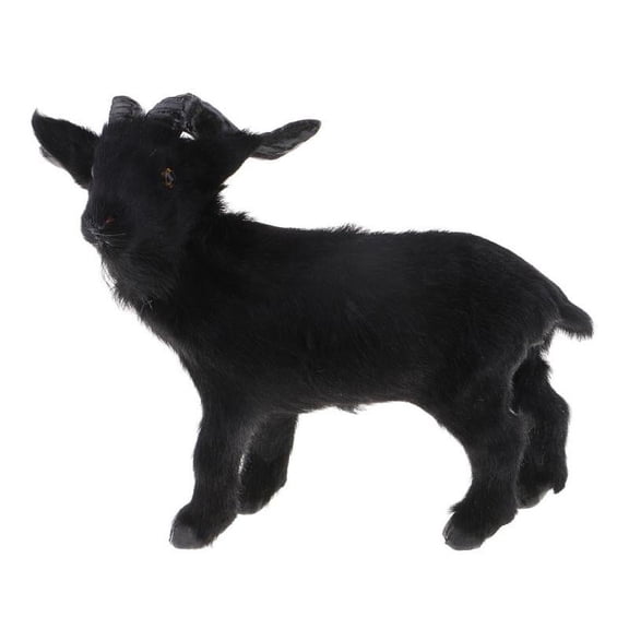 Simulation Sheep Figurines Animal Plush Toy Black 21cm