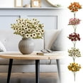 thumbnail image 1 of Simulation Small Daisies Bouquet, Beautiful Bright-colored Artificial Flower Plastic Simulation Small Daisies Bouquet Wedding Flowers Decor (2Pcs 7 Stems 21 Flowers), 1 of 5
