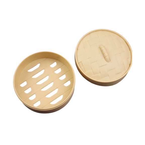 Simulation Steamer Storage 10CM Round Empty Steamer For Toy Small Decorative Container