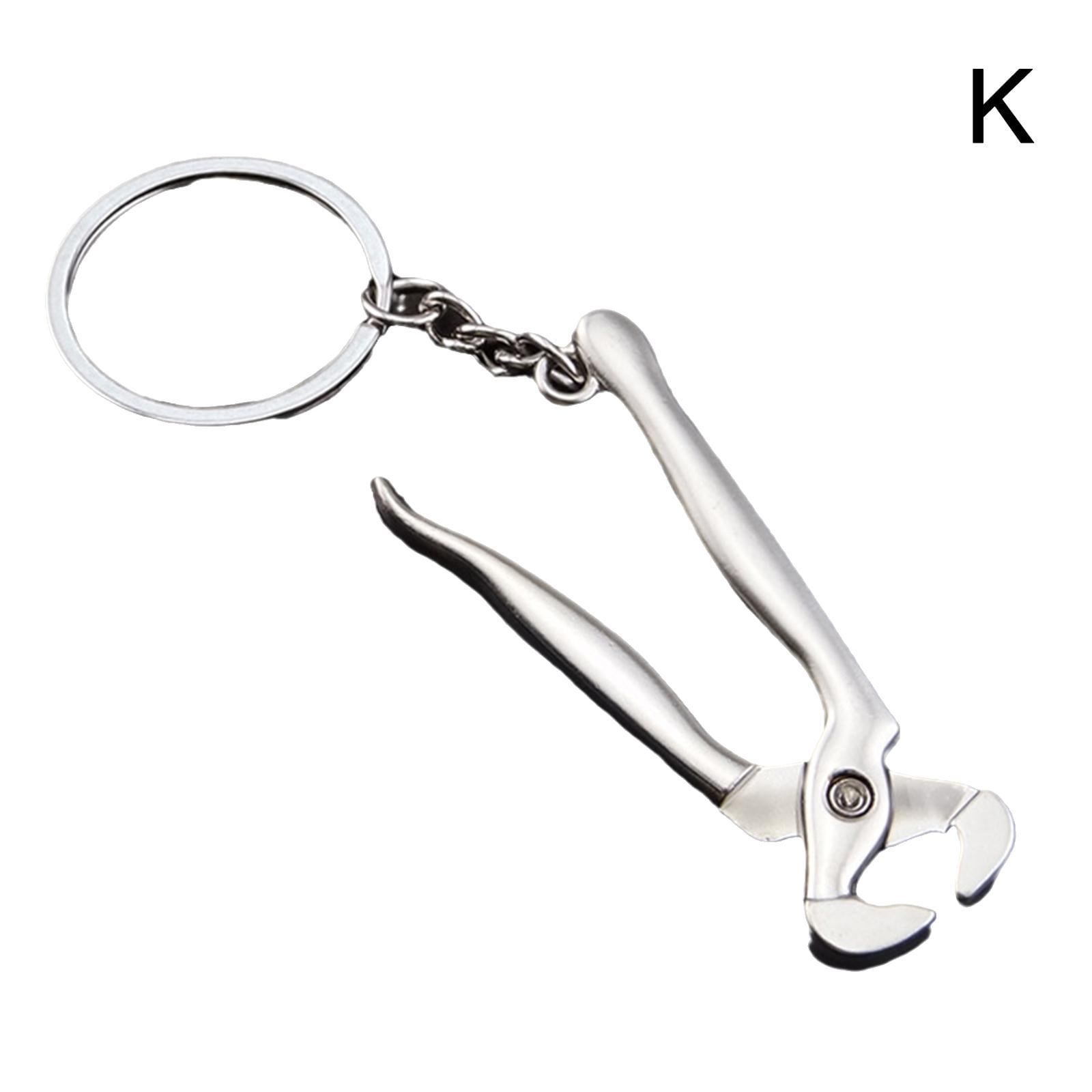 Simulation Steel Wrench Keychain Mini Hammer Screwdriver Day Gift