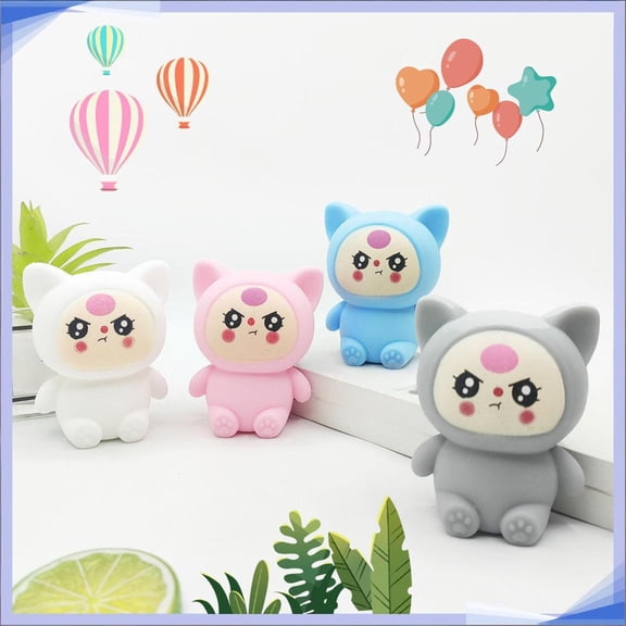 Simulation Teddy Bear Squishy Fidget Toys for Adults Premium TPR Sensory Gadget Dough Like Slow Rising Texture Office Desk Accessory Pressure Relief Tool Random Color 1 Pack