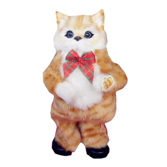 Simulation Toys, Singing Dancing Kittens, Interactive Electronic Cat Toy for Kids, Realistic Soft Plush Pet, Battery Operated Indoor Outdoor Play, Birthday Holiday Gift for Children