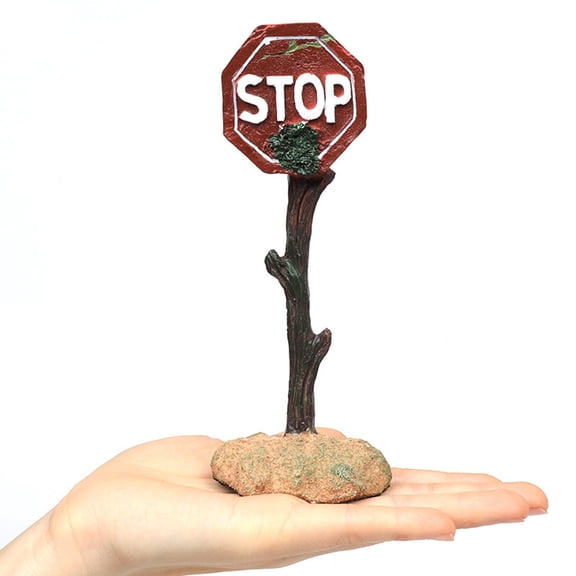 Simulation Tree Signage, Small Aquarium Landscaping Accessories, Artificial Coral Decoration, Resin Desktop Ornament 2.3*5.9In