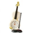 thumbnail image 1 of Simulation Violin Alarm Clock Musical Instrument Shape Table Clock Living Room Plastic Ornaments,White, 1 of 6
