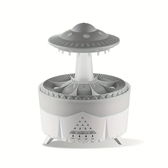 Simulation Water Drop Humidifier, Aroma Diffuser Household Large Capacity Intelligent Spray Atomizer,White