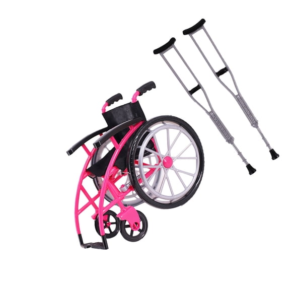 Simulation Wheelchair Toy With Crutches For Preschool Learning And Interactive Group Activities