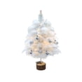 thumbnail image 1 of Simulation White Feather Diy Christmas Trees With Copper Wire Light Desktop Mini Christmas Tree Decoration, 1 of 8