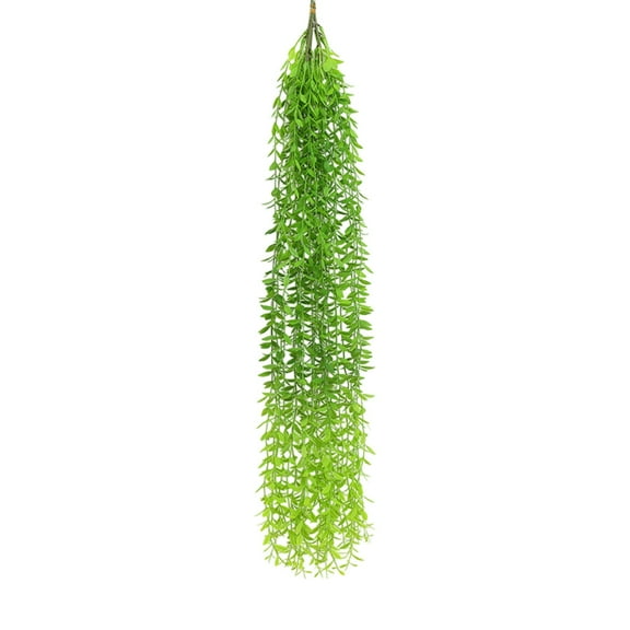 Simulation Willows Leaf Rattan Plants Plastic Leaf Fake Flower Indoor Living Room Wall Hanging Ceiling Dangling Green Decorative Weeping Willows