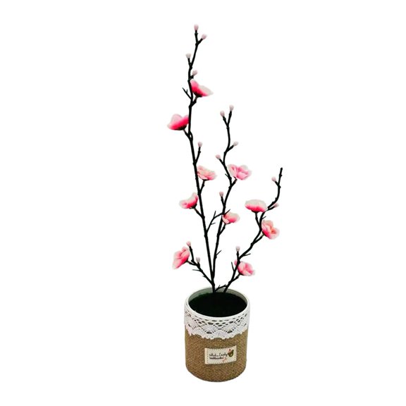 Simulation Wintersweet Potted Home Decoration Plastic Plant Ornaments