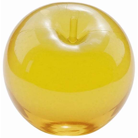 Simulation Yellow Apple Squishy Fidget Toys for Adults Soft Maltose Filled Core Sensory Gadget Fiber Wrapped Fruit Office Desk Accessory Pressure Relief Tool 1 Pack
