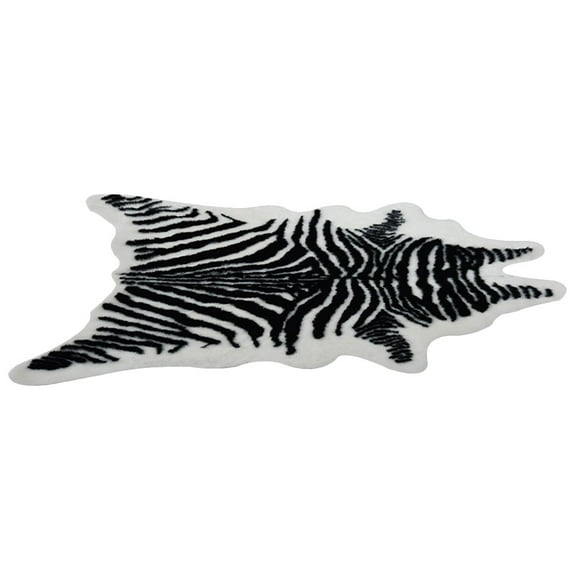 Zebra Print Area Rug for Bedroom and Living Room, Soft Floor Mat with Stylish Printed Carpet Design, and Easy to Clean