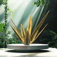 thumbnail image 1 of Simulation iron art agave sculpture ornaments metal agave plant garden artwork decoration statue home decoration suitable for outdoor terrace, 1 of 5