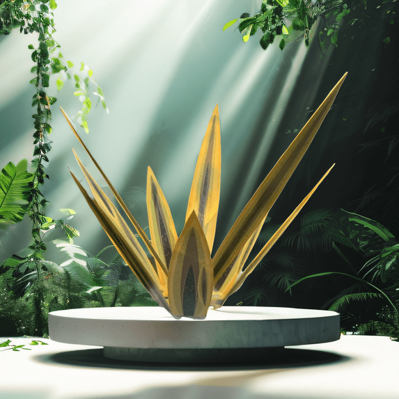 Simulation iron art agave sculpture ornaments metal agave plant garden artwork decoration statue home decoration suitable for outdoor terrace