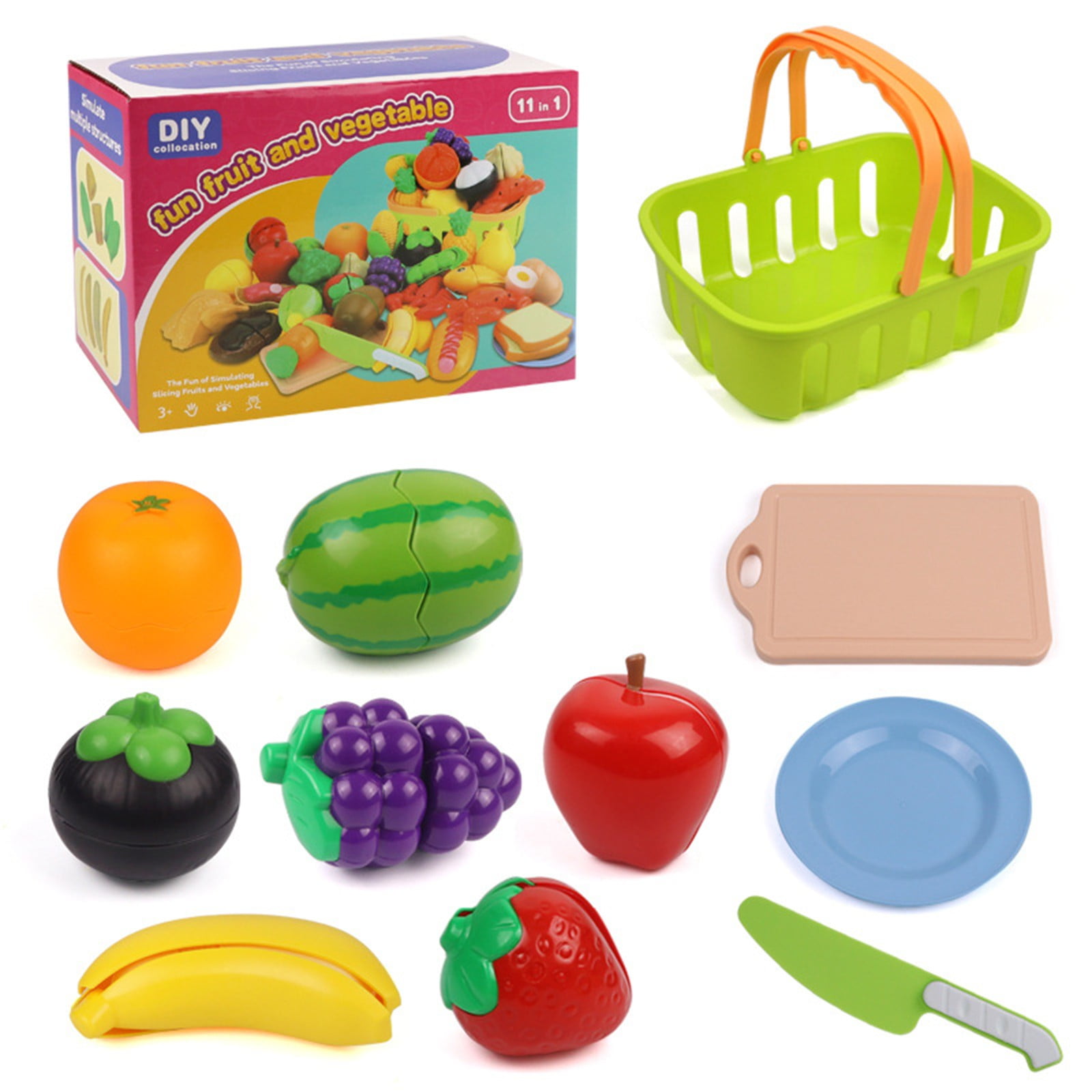 Simulation peelable fruit and vegetable cutting fun children's toy A ...