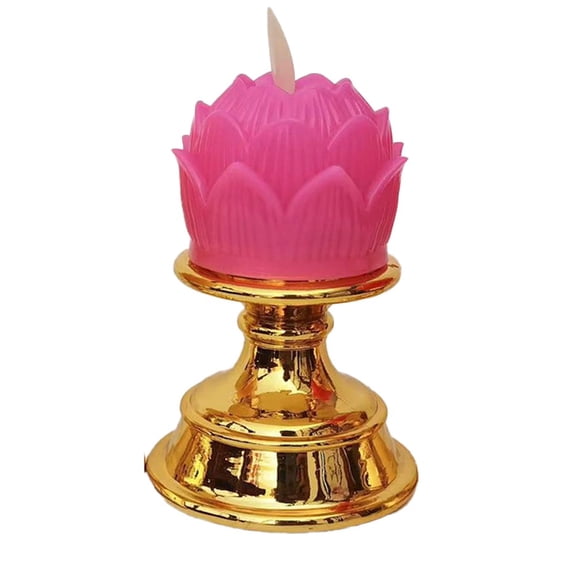 Simulation swing led electronic candle lamp lotus lamp candle holder ornaments