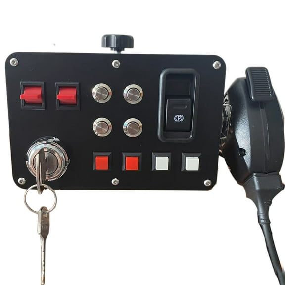 Simulator American Truck Button Box For G27/G29/G920/G923 With Mic PTT Microphone;PC 16 Customizable Button Central Control Box ATS/ETS2 for MOZA R3/R5/R9/R12 Base
