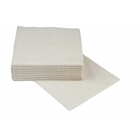 Simulinen 16”x16” Elegant Touch Disposable Dinner Napkins – Premium Heavy Duty – Beige - 30ct