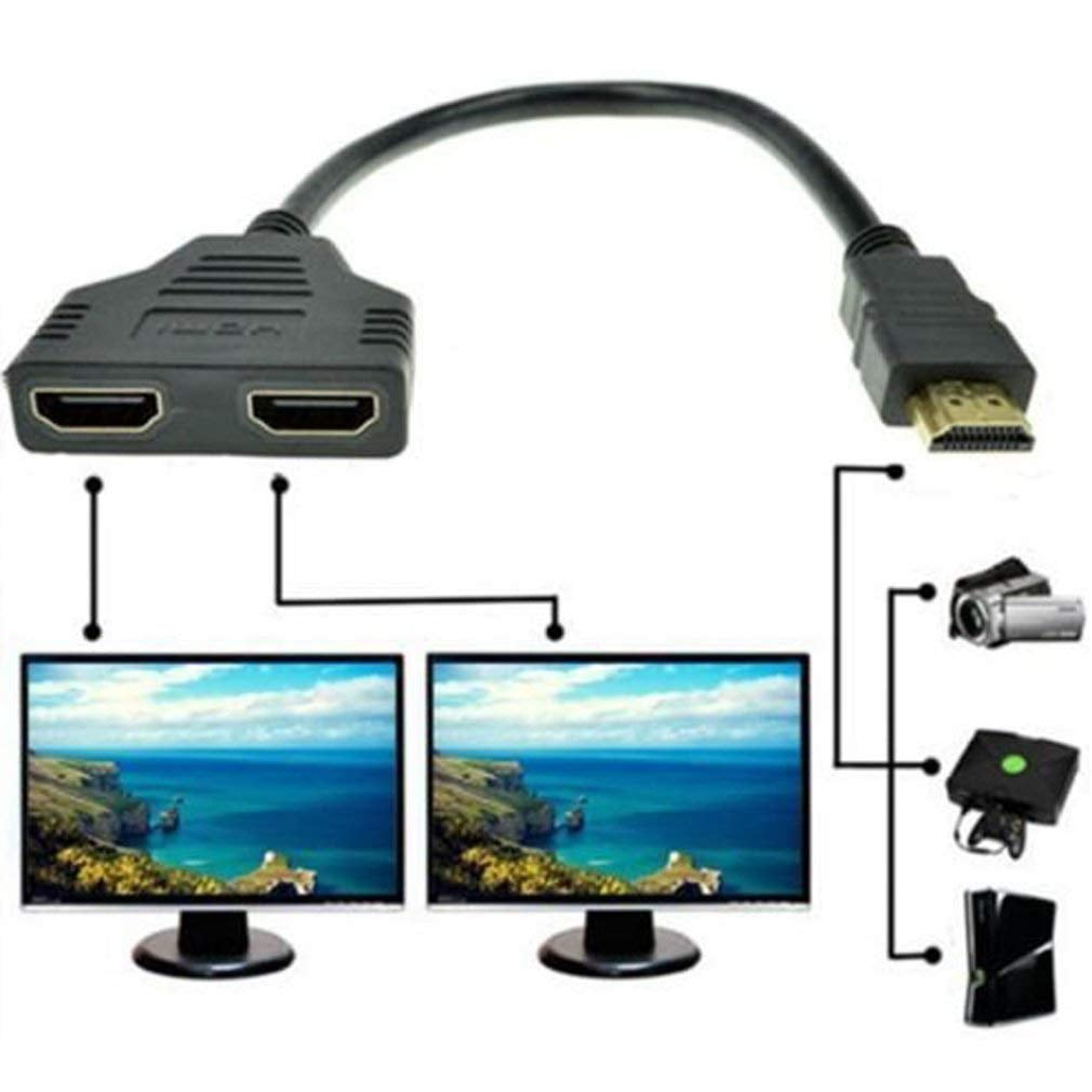Xtreme 4-Port High Speed Black HDMI Splitter For HDTVs Monitors and  Projectors, Adapter Included