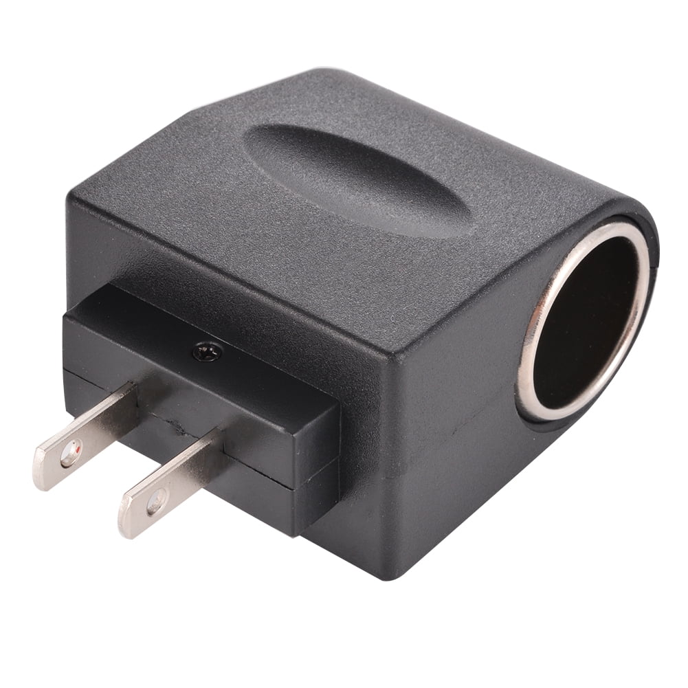 Simyoung 110V AC to 12V DC Car Lighter Socket Charger Adapter US Plug Black - Walmart.com