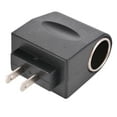 Simyoung 110V AC to 12V DC Car Cigarette Lighter Socket Charger Adapter US Plug Black