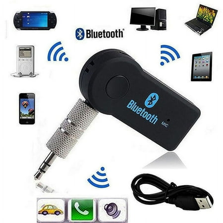 Simyoung 2 in 1 Wireless Bluetooth 4.1 Receiver and Transmitter, 3.5mm Audio Adapter,Built-in Mic for Hands-Free Calling in RX Mode