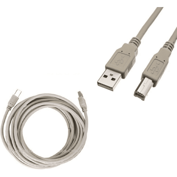 Simyoung 25Ft Extra Long USB-Printer-Cable 2.0 for HP OfficeJet Laserjet Envy, Canon Pixma, Epson Workforce, Stylus, Expression Home, Brother, Silhouette Cameo, Dell Scanner Fax Cord Gray