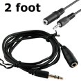thumbnail image 1 of Simyoung 2FT Audio Auxiliary Stereo Extension Audio Cable 3.5mm Stereo Jack Male to Female, Stereo Jack Cord for Phones, Headphones, Speakers, Tablets, PCs, MP3 Players and More, 1 of 2