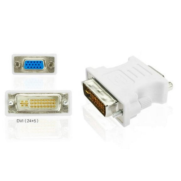 Simyoung DVI to VGA Adapter Converter DVI 24+5 Pin Male to VGA Female 1080P Video Converter for HDTV Computer PC Laptop Projector