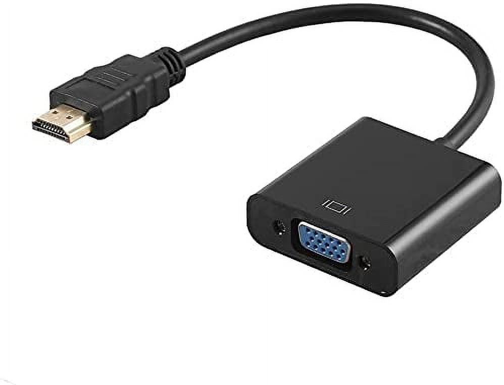 HDMI Male To VGA Female Adapter Cable – Convert Digital HDMI To Analog VGA For Monitor/Projector (1080p)